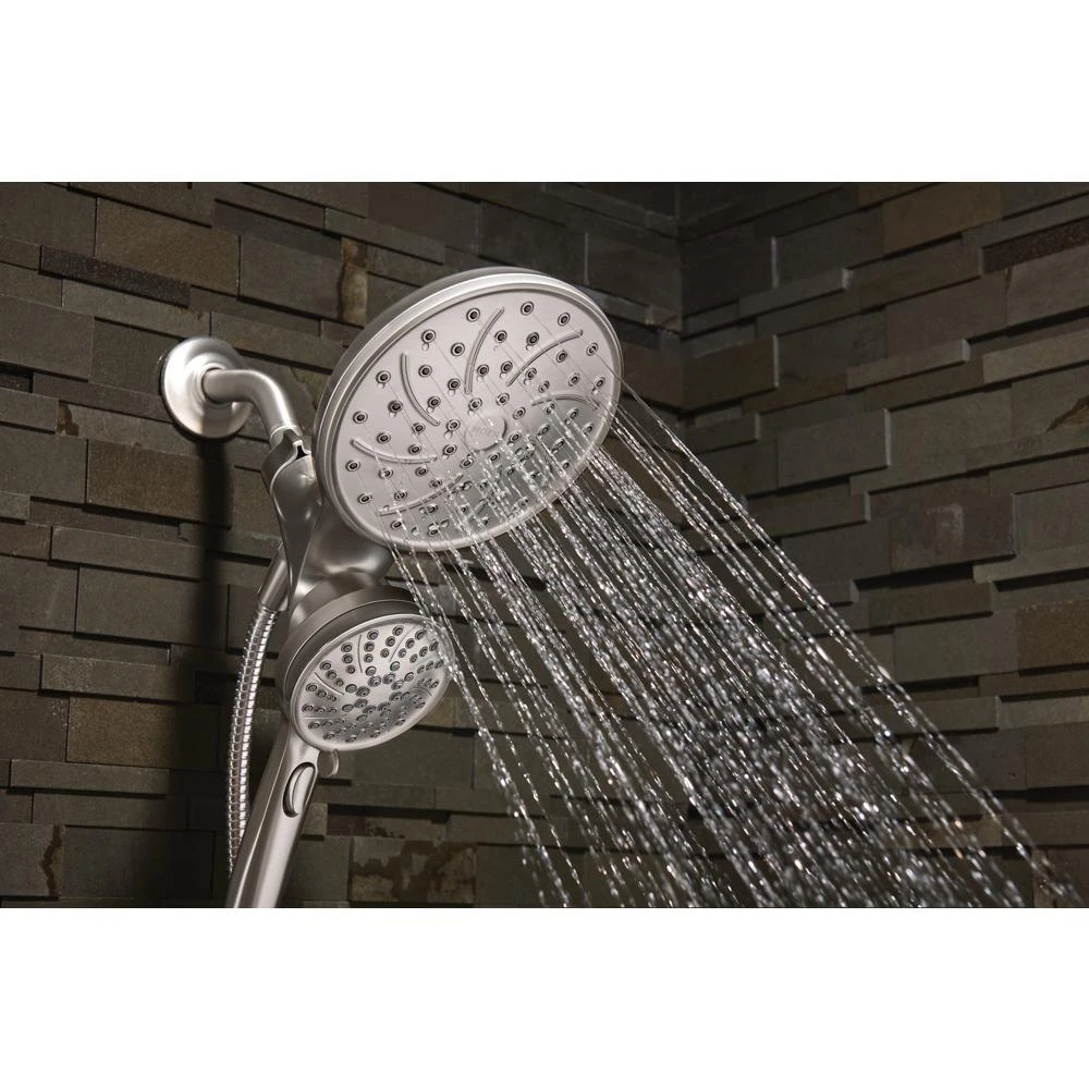 Attract 6-spray 6.75 In. Dual Shower Head And Handheld Shower Head In Spot Resist Brushed Nickel Eco 10 Attract 6-spray 6.75 In. Dual Shower Head And Handheld Shower Head In Spot Resist Brushed Nickel Eco - Image 8