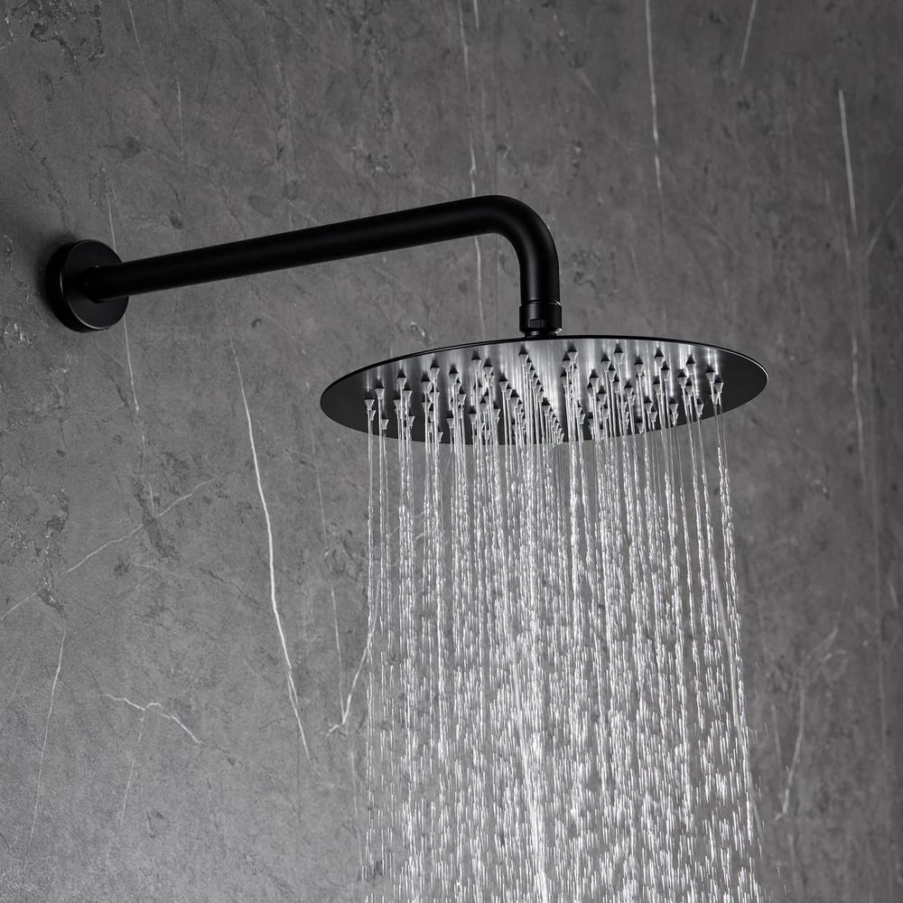 1-Spray Patterns 1.8 GPM 10 In. Dual Shower Head And Handheld Shower Head With Body Spray In Matte Black 8 1-Spray Patterns 1.8 GPM 10 In. Dual Shower Head And Handheld Shower Head With Body Spray In Matte Black - Image 6