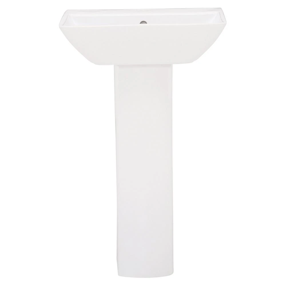 Barclay Products Summit 500 20 In. Pedestal Combo Bathroom Sink With 1 Faucet Hole In White 5 Barclay Products Summit 500 20 In. Pedestal Combo Bathroom Sink With 1 Faucet Hole In White - Image 3