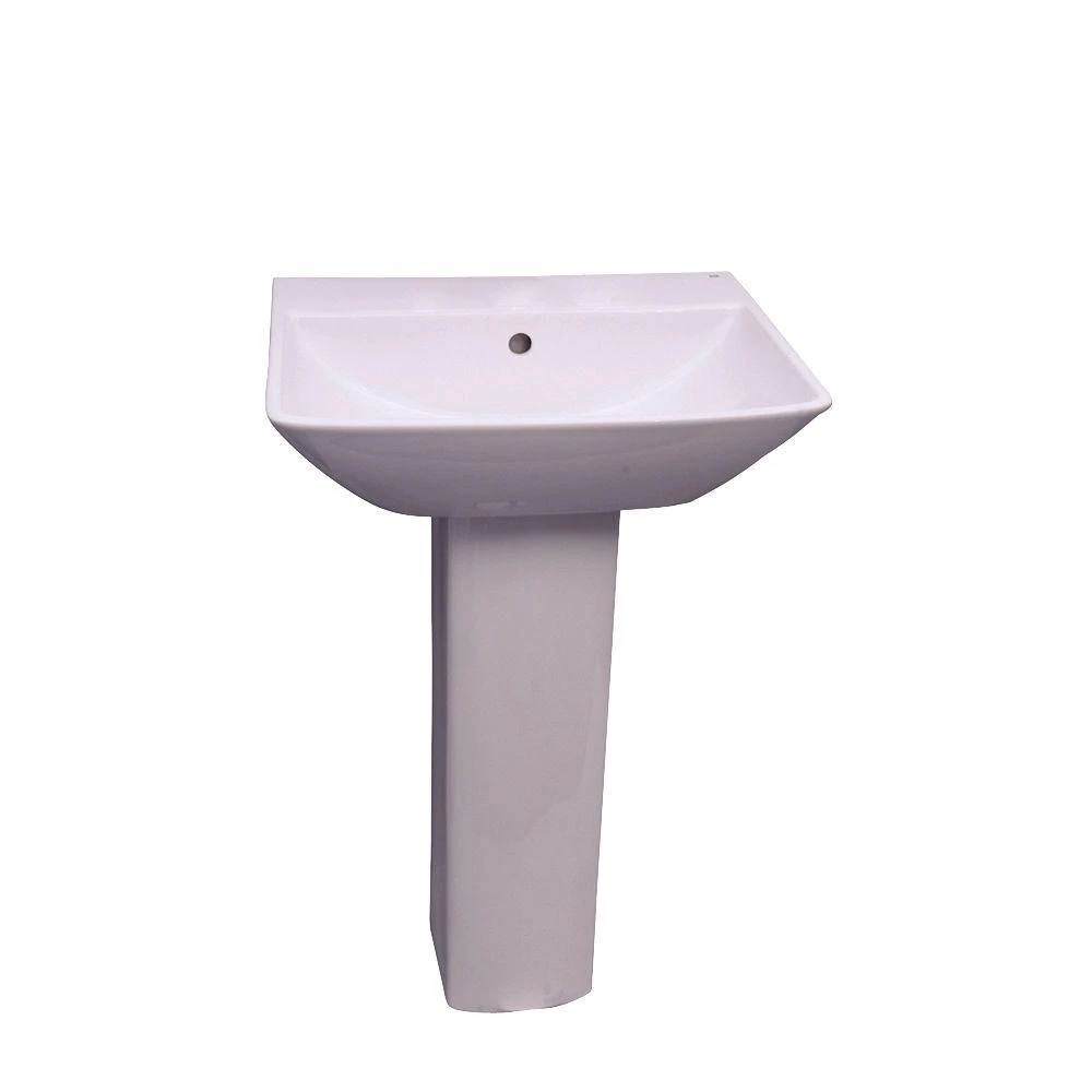 Barclay Products Summit 500 20 In. Pedestal Combo Bathroom Sink With 1 Faucet Hole In White 3 Barclay Products Summit 500 20 In. Pedestal Combo Bathroom Sink With 1 Faucet Hole In White