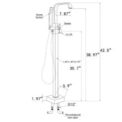 1-Handle Freestanding Floor Mount Roman Tub Faucet Bathtub Filler With Hand Shower In Antique Bronze -Valspa Bathroom Shop d5038790e76408ceca88a8d3337bb29f 1800x1800
