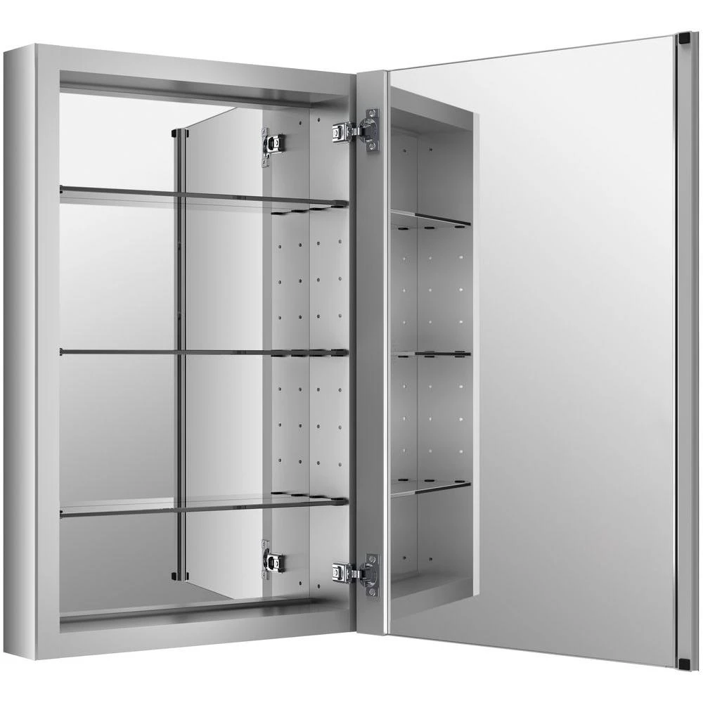 Verdera 20 In. W X 30 In. H Recessed Medicine Cabinet In Anodized Aluminum 4 Verdera 20 In. W X 30 In. H Recessed Medicine Cabinet In Anodized Aluminum - Image 2