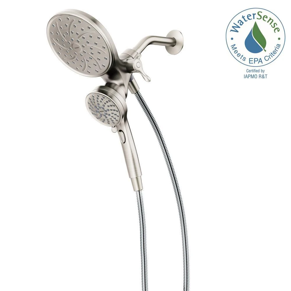 Attract 6-spray 6.75 In. Dual Shower Head And Handheld Shower Head In Spot Resist Brushed Nickel Eco 14 Attract 6-spray 6.75 In. Dual Shower Head And Handheld Shower Head In Spot Resist Brushed Nickel Eco - Image 12