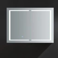 Spazio 48 In. W X 36 In. H Recessed Or Surface Mount Medicine Cabinet With LED Lighting And Mirror Defogger -Valspa Bathroom Shop e2b8a6ecb959a31991031ae051c0ea62 1800x1800