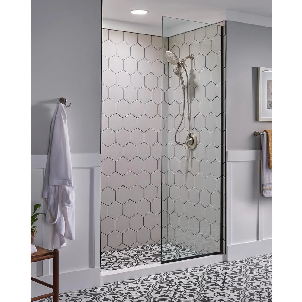 Attract 6-spray 6.75 In. Dual Shower Head And Handheld Shower Head In Spot Resist Brushed Nickel Eco 5 Attract 6-spray 6.75 In. Dual Shower Head And Handheld Shower Head In Spot Resist Brushed Nickel Eco - Image 3