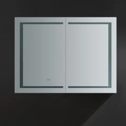 Spazio 48 In. W X 36 In. H Recessed Or Surface Mount Medicine Cabinet With LED Lighting And Mirror Defogger -Valspa Bathroom Shop e7a01ba591c93701ead52e0ad7de172f 1800x1800