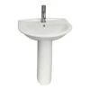 Barclay Products Karla 505 Pedestal Combo Bathroom Sink In White