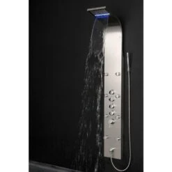 63 In. 8-Jet Shower Panel System In Stainless Steel With Rainfall Waterfall LED Shower Head And Hand Shower Wand 16 63 In. 8-Jet Shower Panel System In Stainless Steel With Rainfall Waterfall LED Shower Head And Hand Shower Wand -Valspa Bathroom Shop eddef512b723b1e0596b64ef5463f9f7 1800x1800