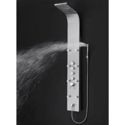 65 In. 8-Jet Rainfall Shower Panel System With Rainfall Waterfall Shower Head And Shower Wand In Stainless Steel -Valspa Bathroom Shop eec570143131d3771f83862e8372b63e 1800x1800