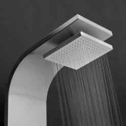 65 In. 8-Jet Shower Panel System In Stainless Steel With Adjustable Rainfall Shower Head, Handshower Wand And Tub Spout -Valspa Bathroom Shop f3c868870ad31f91e6b473ae20652c09 1800x1800