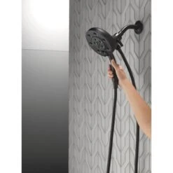 In2ition Two-in-One 4-Spray 3 In. Dual Wall Mount Fixed And Handheld H2Okinetic Shower Head In Matte Black 25 In2ition Two-in-One 4-Spray 3 In. Dual Wall Mount Fixed And Handheld H2Okinetic Shower Head In Matte Black -Valspa Bathroom Shop f7c05a63aa26accc329b74b4a0dfd623 1800x1800