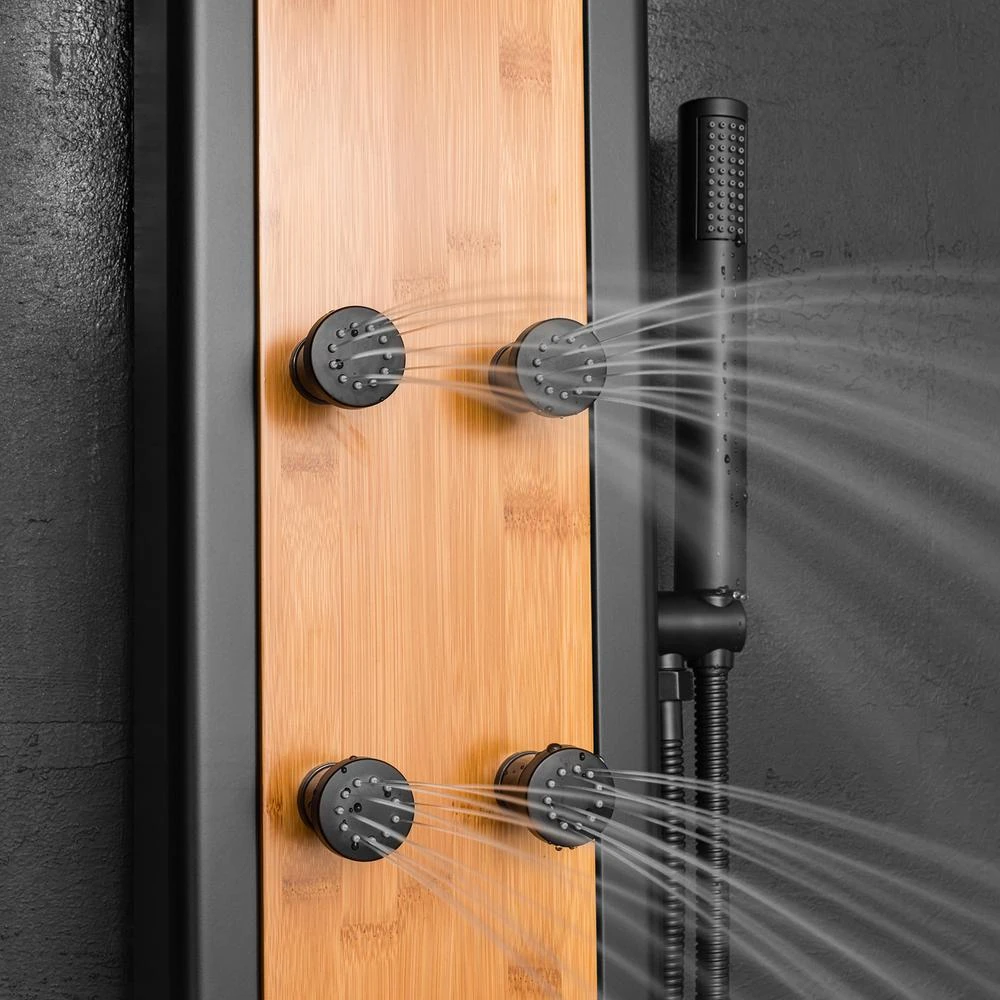 57 In. 8-Jet Multifunction Shower Panel System With Adjustable Rainfall Shower Head And Handheld Shower Head 8 57 In. 8-Jet Multifunction Shower Panel System With Adjustable Rainfall Shower Head And Handheld Shower Head - Image 6