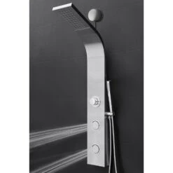 39 In. 2-Jet Easy Connect Shower Panel System In Stainless Steel With Rainfall Waterfall Shower Head And Shower Wand -Valspa Bathroom Shop fb93368dd2964bd37ebbf5ad8e4980f1 1800x1800