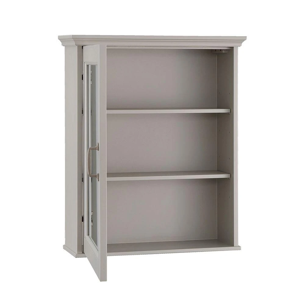 Ashburn 23 In. W X 28 In. H X 8 In. D Framed Wood Surface-Mount Bathroom Medicine Cabinet In Grey 7 Ashburn 23 In. W X 28 In. H X 8 In. D Framed Wood Surface-Mount Bathroom Medicine Cabinet In Grey - Image 5